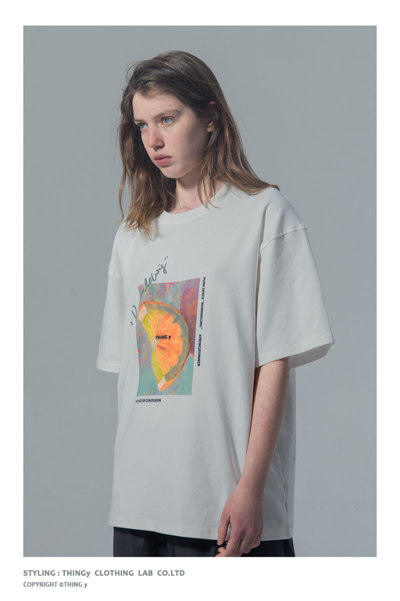 THINGY Orange Painting Loose Tee