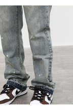 CZ Washed Straight Flared Jeans