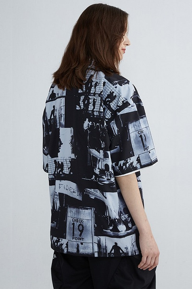 Old Order Movie Print Cuban Shirt