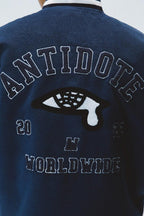 Antidote Embroidered Logo Baseball Jacket