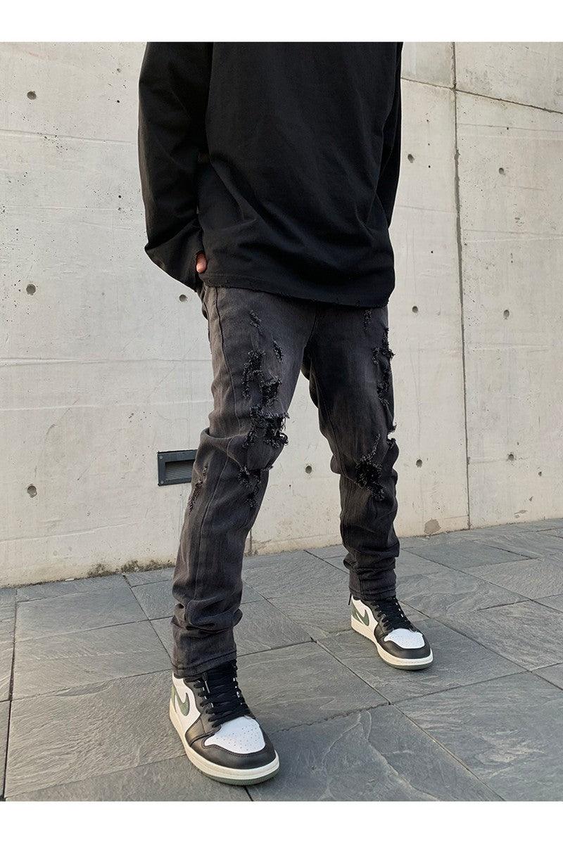 CZ Distressed Slim Fit Jeans