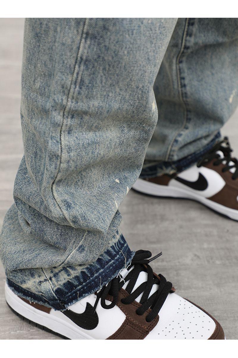 CZ Washed Straight Flared Jeans