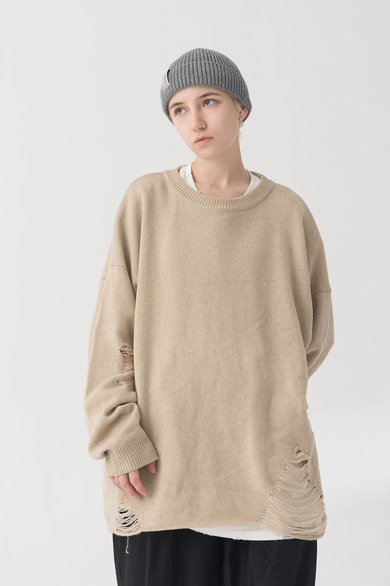 THINGY Destroyed Irregular Sweater