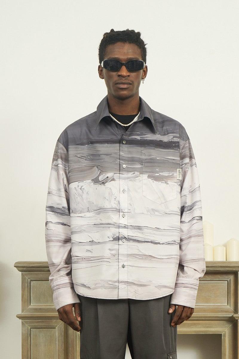 Empty Reference Beach Oil Painting Long Sleeve Shirt