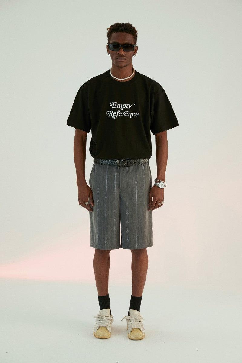 Empty Reference Thorns Print Suit Shorts