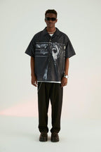 Empty Reference Doberman Print Cuban Shirt