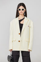 STEEPC Light Yellow Basic Suit Jacket
