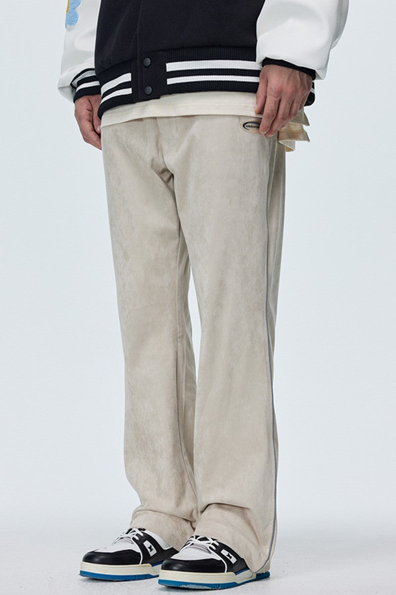 OO Suede Flared Logo Trousers