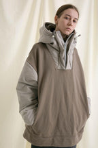 Center of Rotation Retro Stitched Hooded Jacket