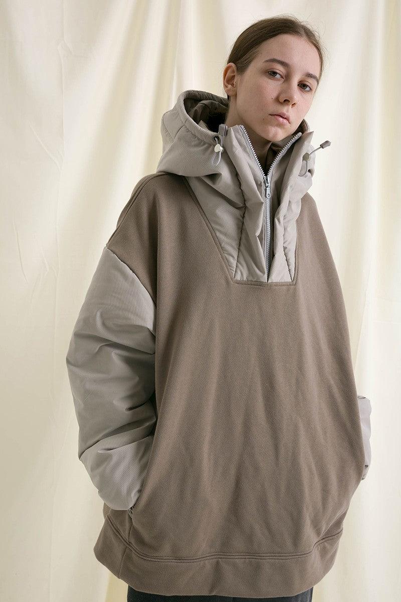 Center of Rotation Retro Stitched Hooded Jacket