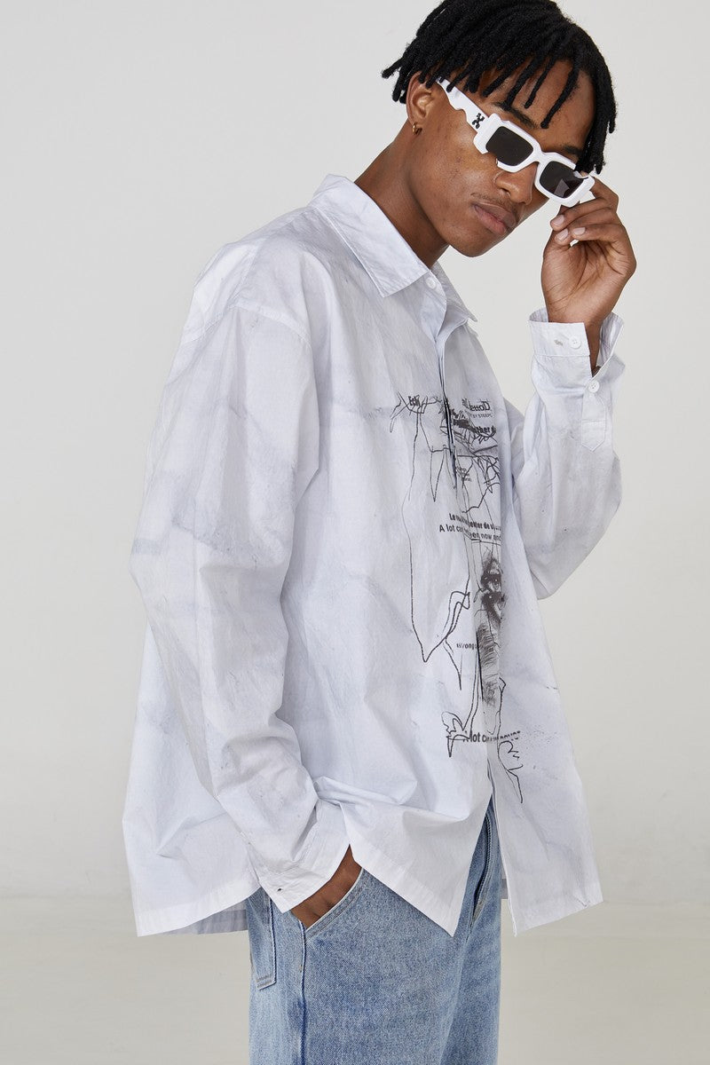 STEEPC Abstract Loose Casual Shirt