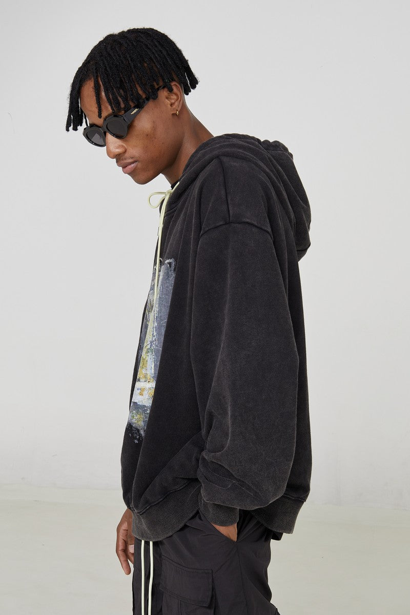 STEEPC Oil Painting Loose Hoodie