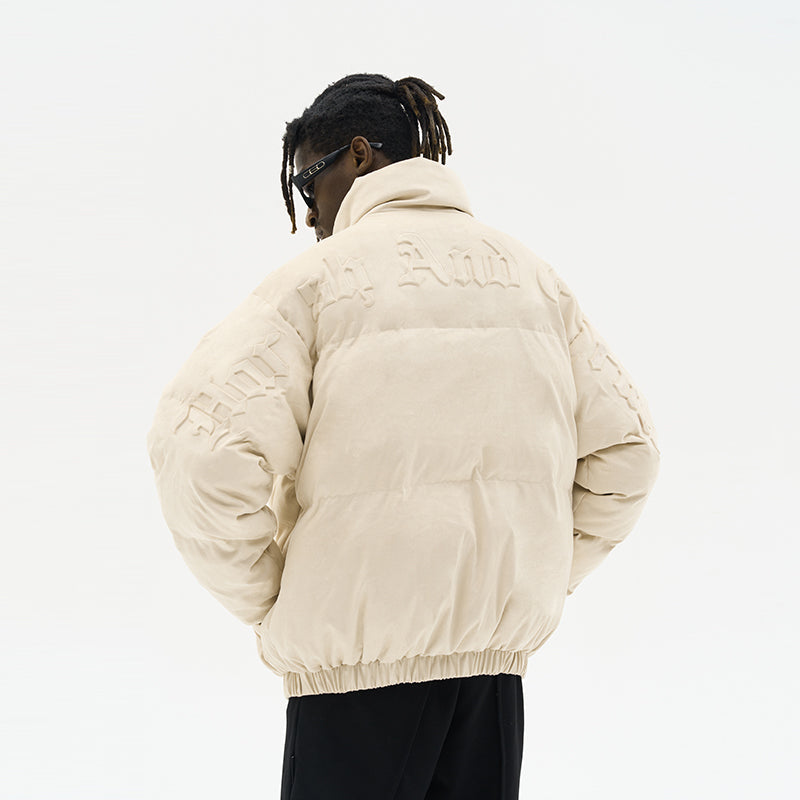 Embossed Gothic Logo Down Jacket - EU Only