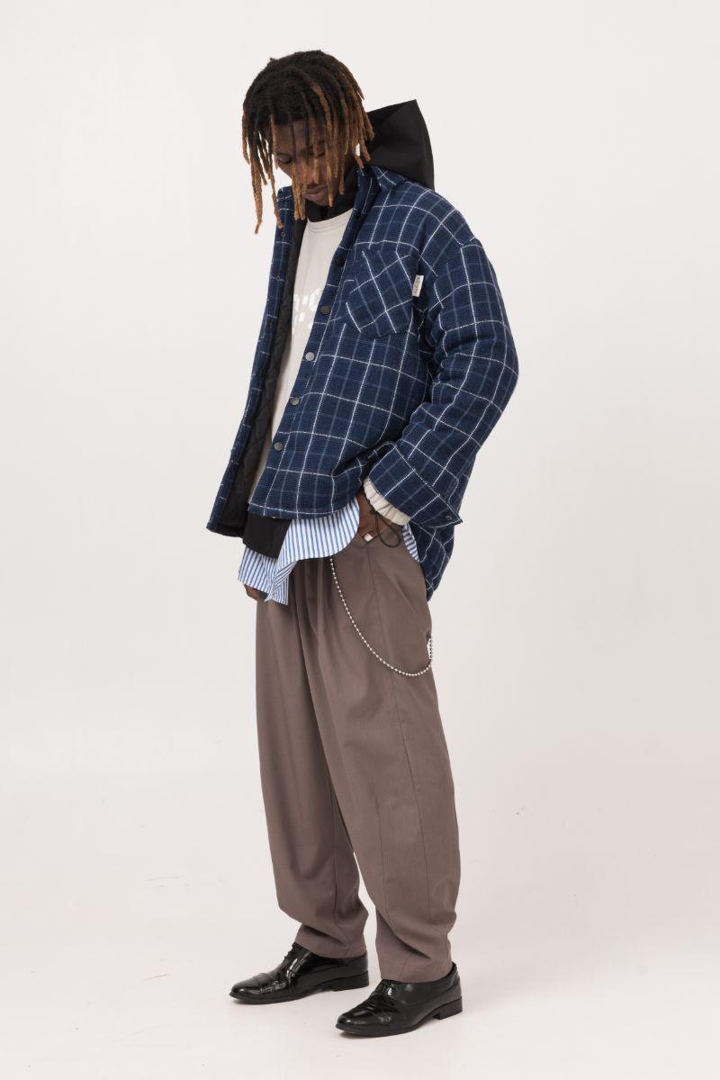 Empty Reference Coffee Loose Suit Trousers