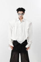 Metal Rivets Stitched Shirt