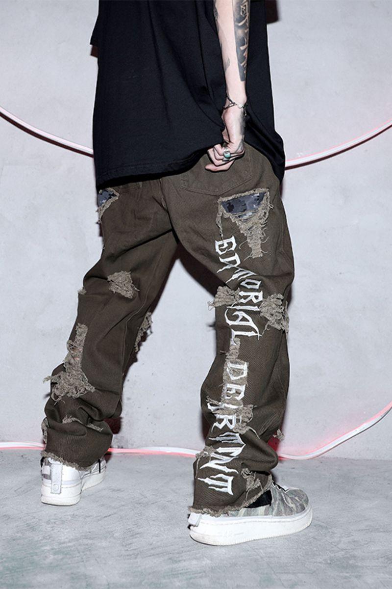 CZ ED Embroidered Washed Trousers - UK Only