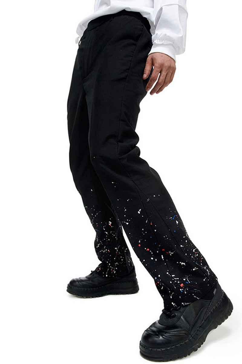 Old Order Splash Ink Flared Trousers