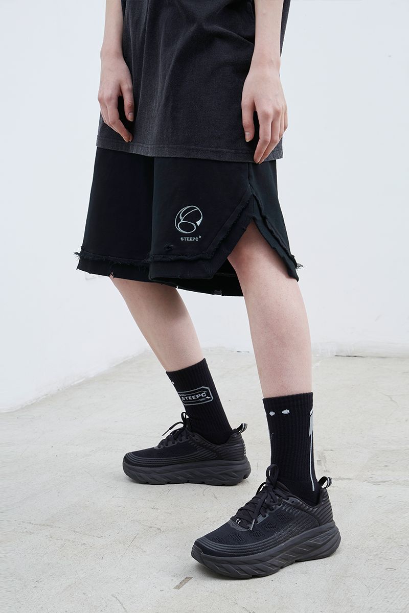 STEEPC Embroidered Logo Knitted Shorts