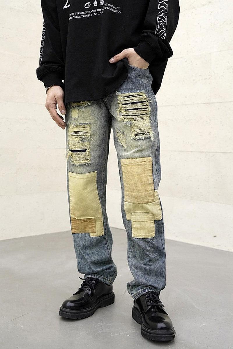 CZ Patches Retro Loose Jeans