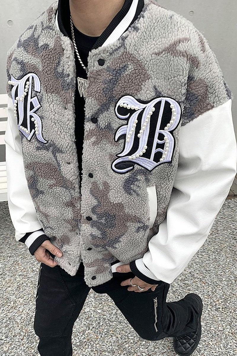 CZ Camo Sherpa Varsity Jacket