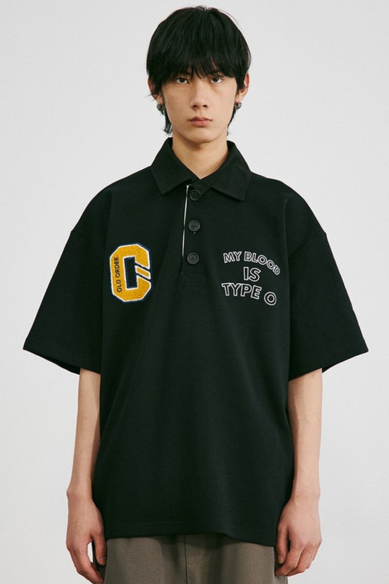 OO Embroidered Logo Polo Shirt