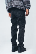 Antidote Washed Straight Black Jeans