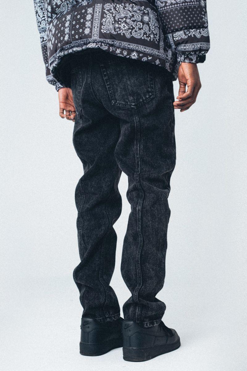 Antidote Washed Straight Black Jeans