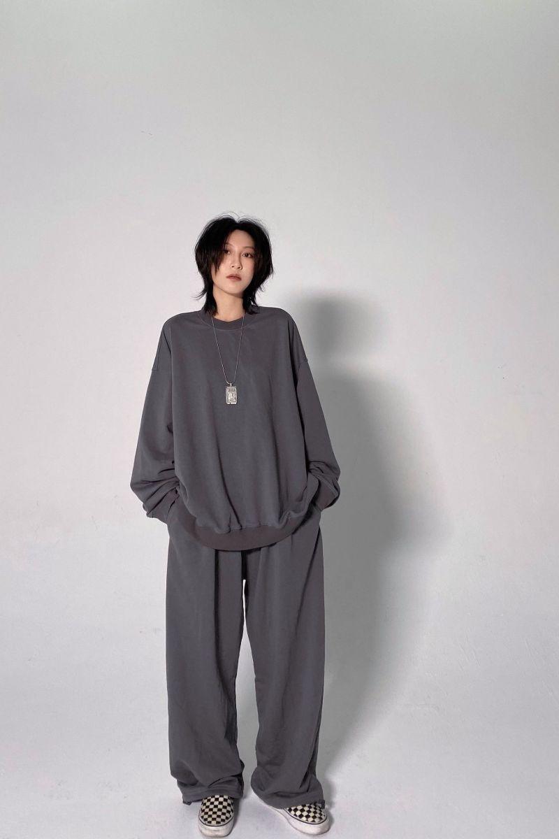 CZ Casual Gray Loose Sweater