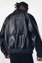Antidote WTF Logo PU Leather Jacket