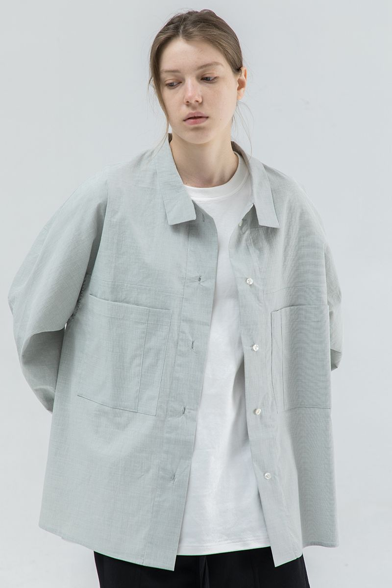 THINGY Light Green Loose L/S Shirt