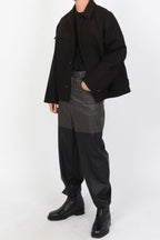 CZ Leather Two Tone Trousers