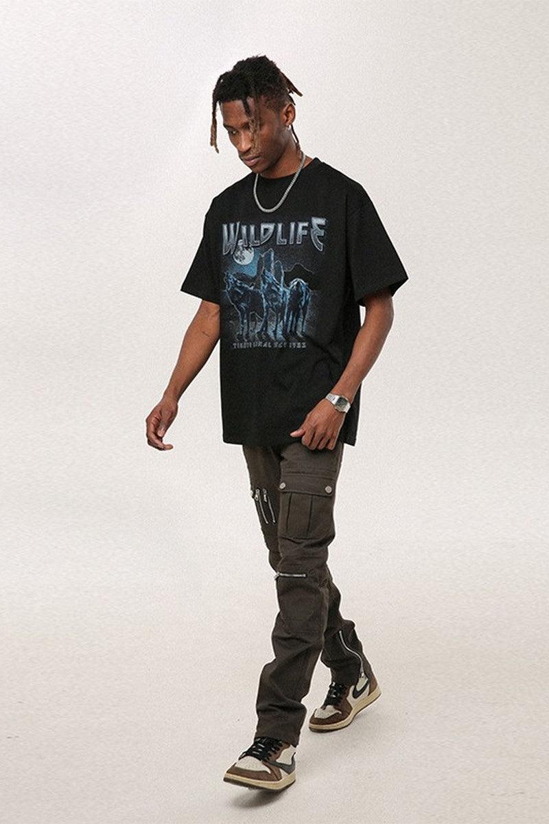 F&F Multi-Pocket Zipper Trousers