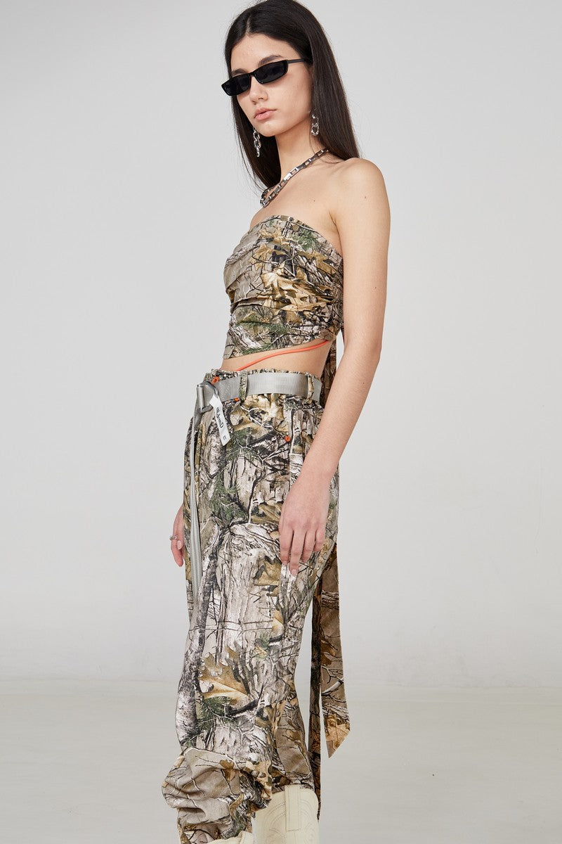 STEEPC Leaves Camo Lace Top