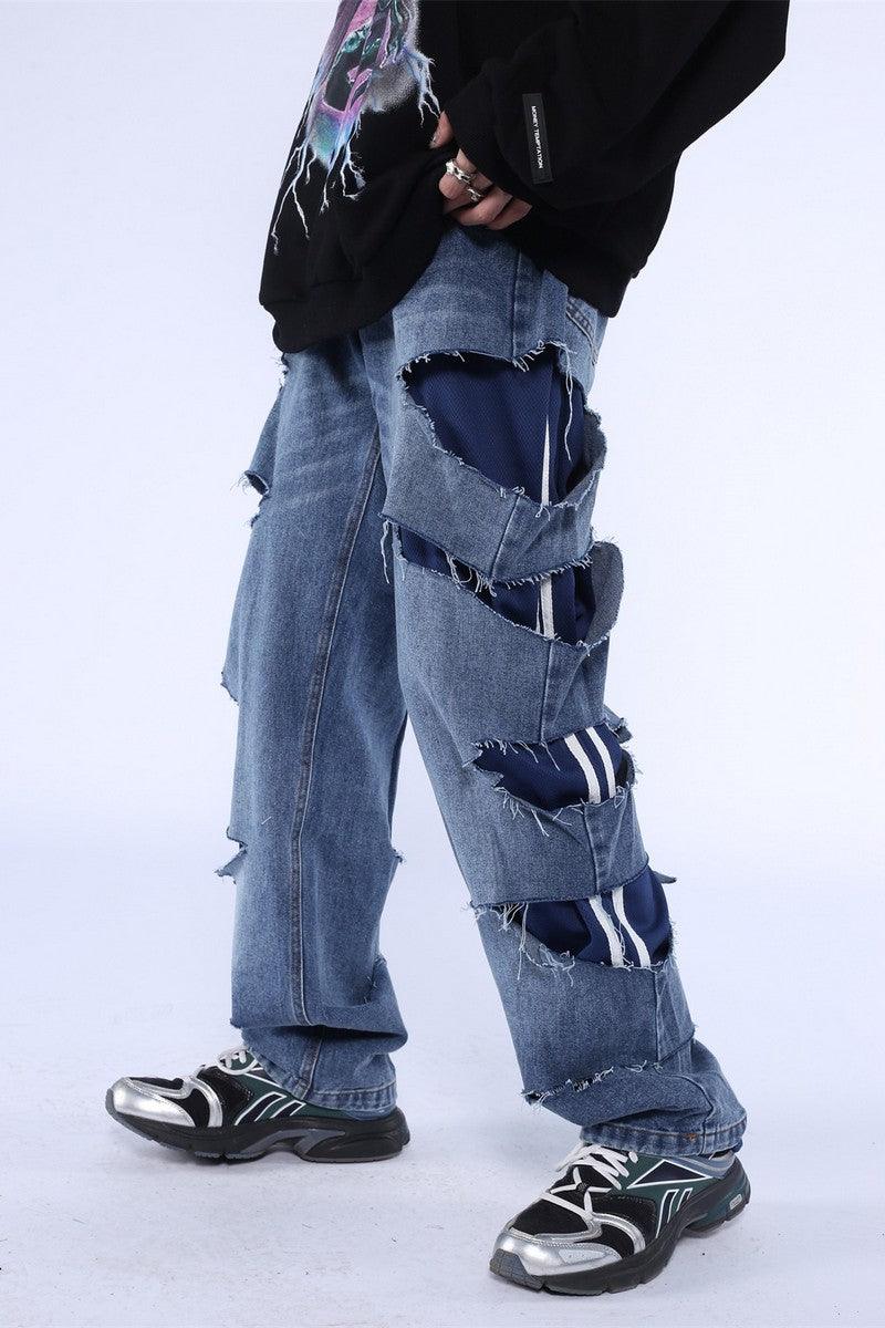 CZ Distressed Two-Piece Jeans