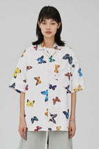 CZ Butterflies Cuban Shirt