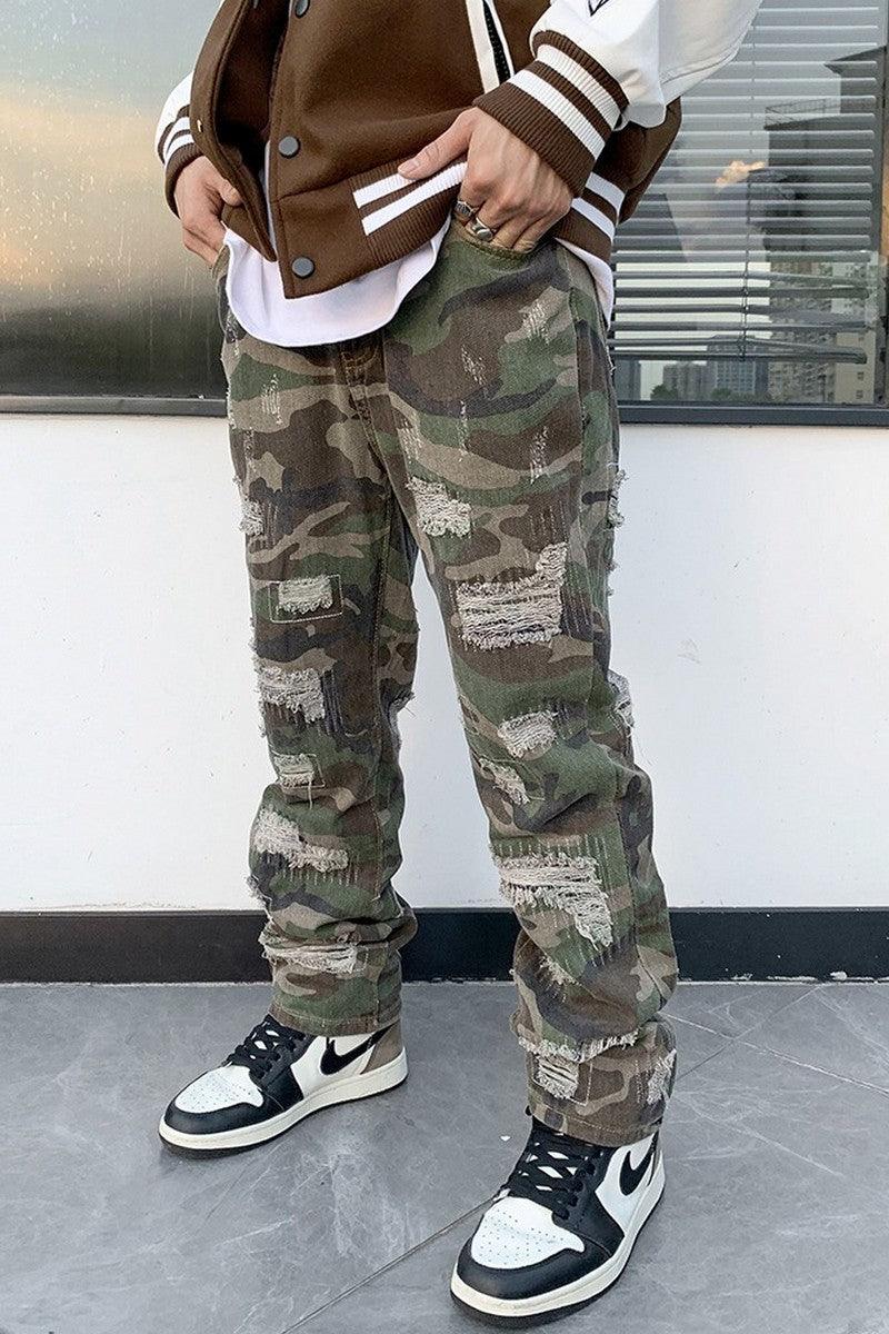 CZ Destroyed Camo Retro Trousers