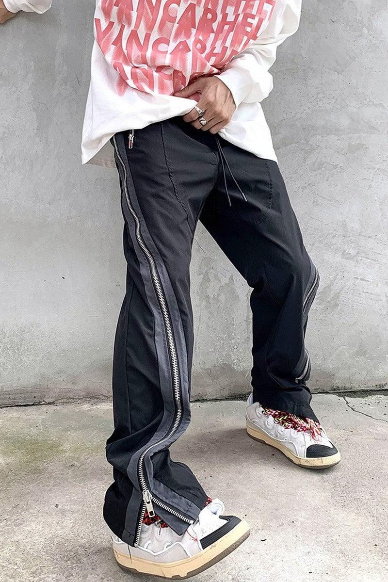 CZ Functional Zipper Flared Trousers