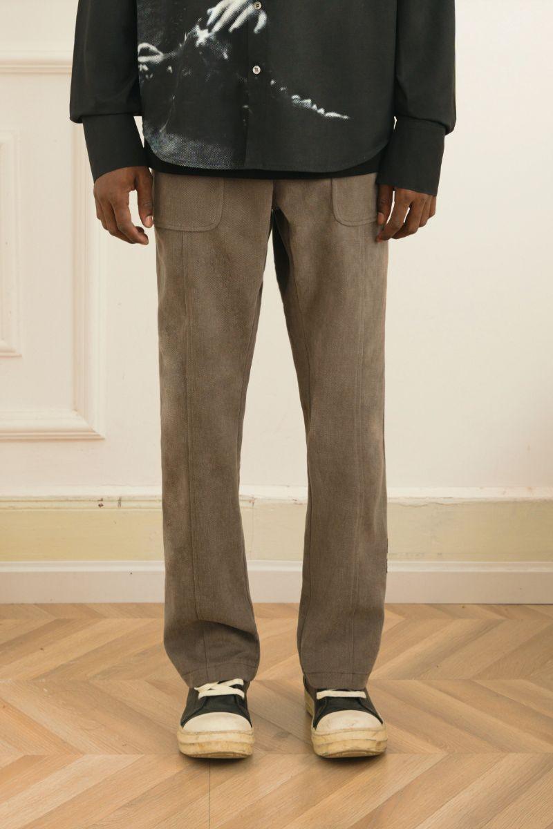 Empty Reference Loose Straight Trousers
