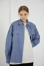 THINGY Blue Loose L/S Shirt