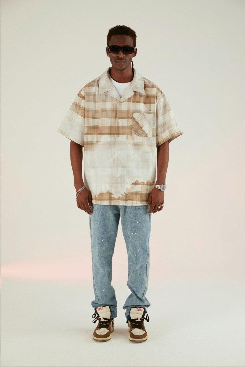 Empty Reference Faded Plaid Cuban Shirt