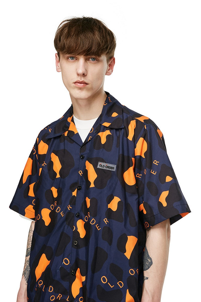Old Order Leopard Printed Cuban Shirt