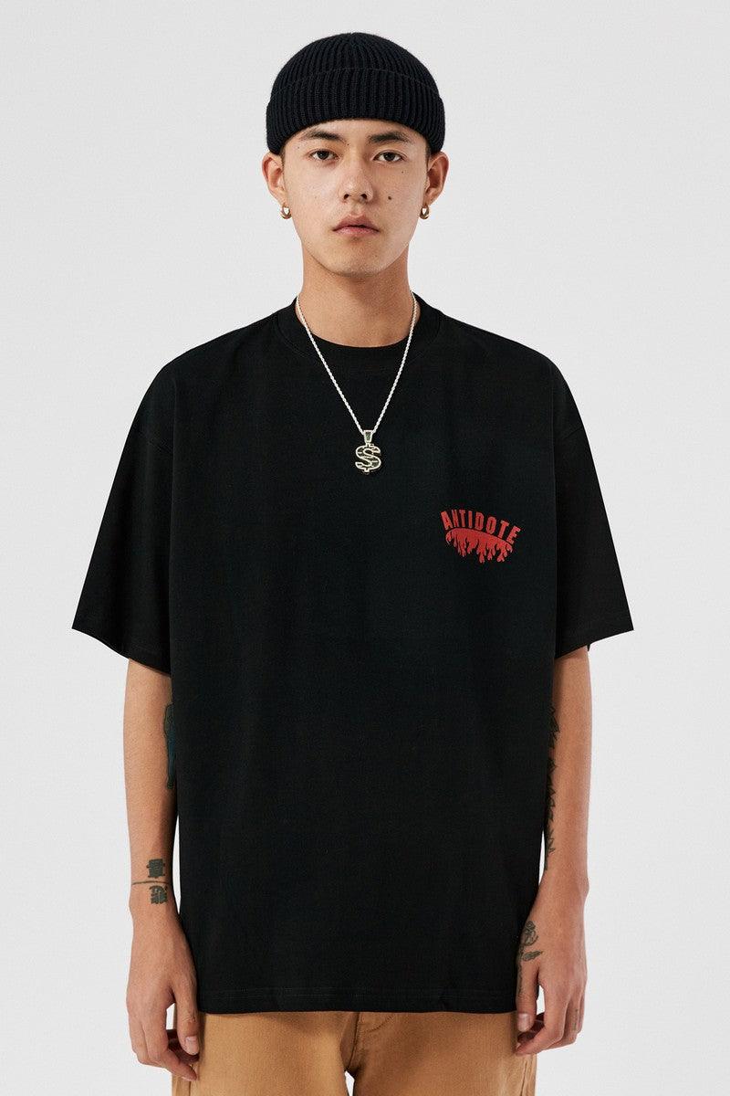 Antidote Logo Flame Print Tee