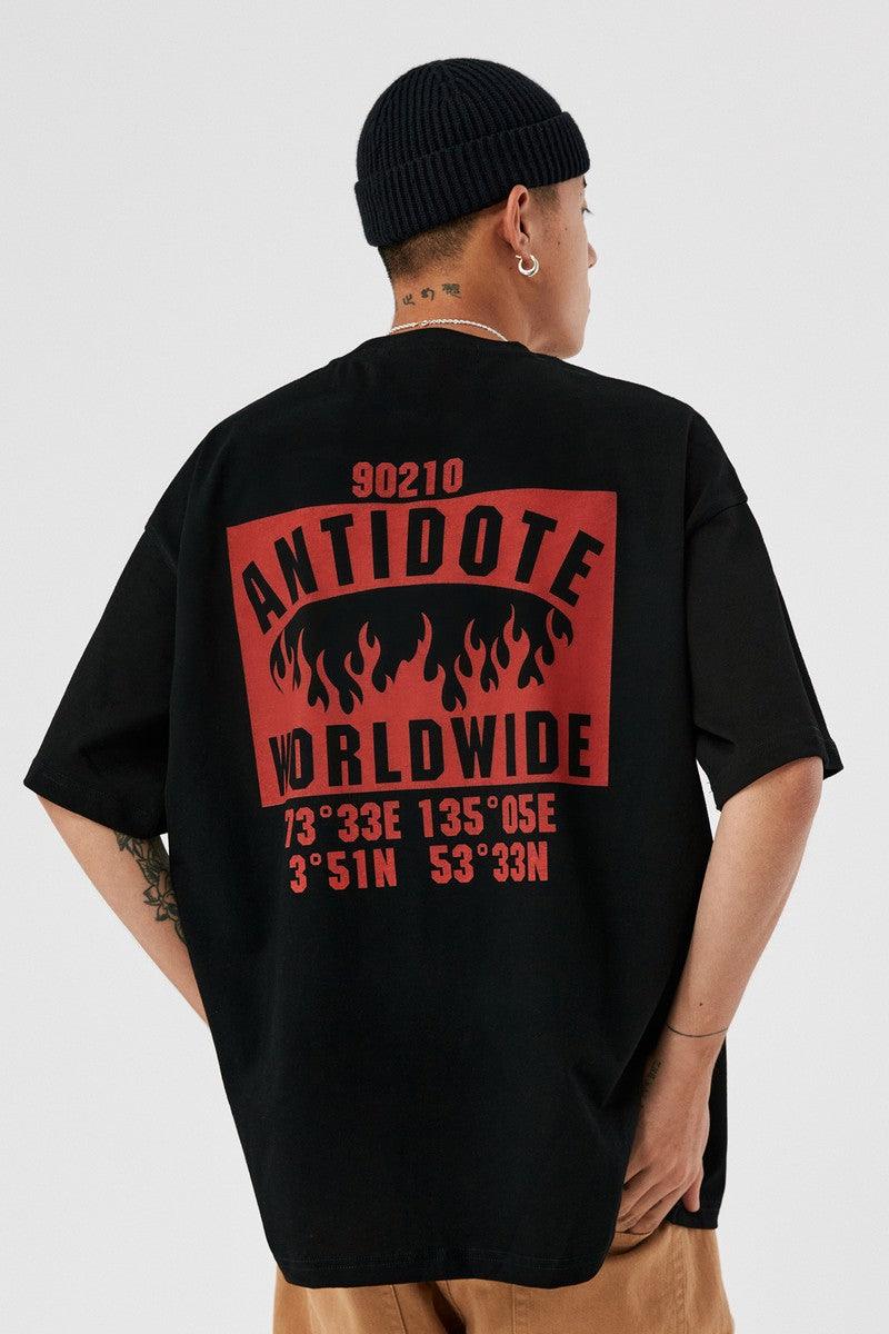 Antidote Logo Flame Print Tee