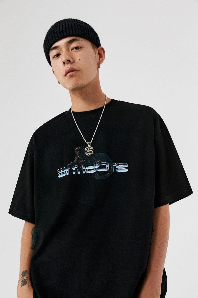 Antidote Cheetah Futuristic Logo Tee