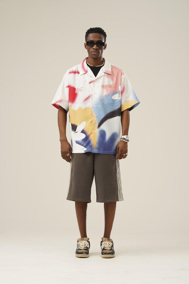 Empty Reference Stitched Velvet Casual Shorts