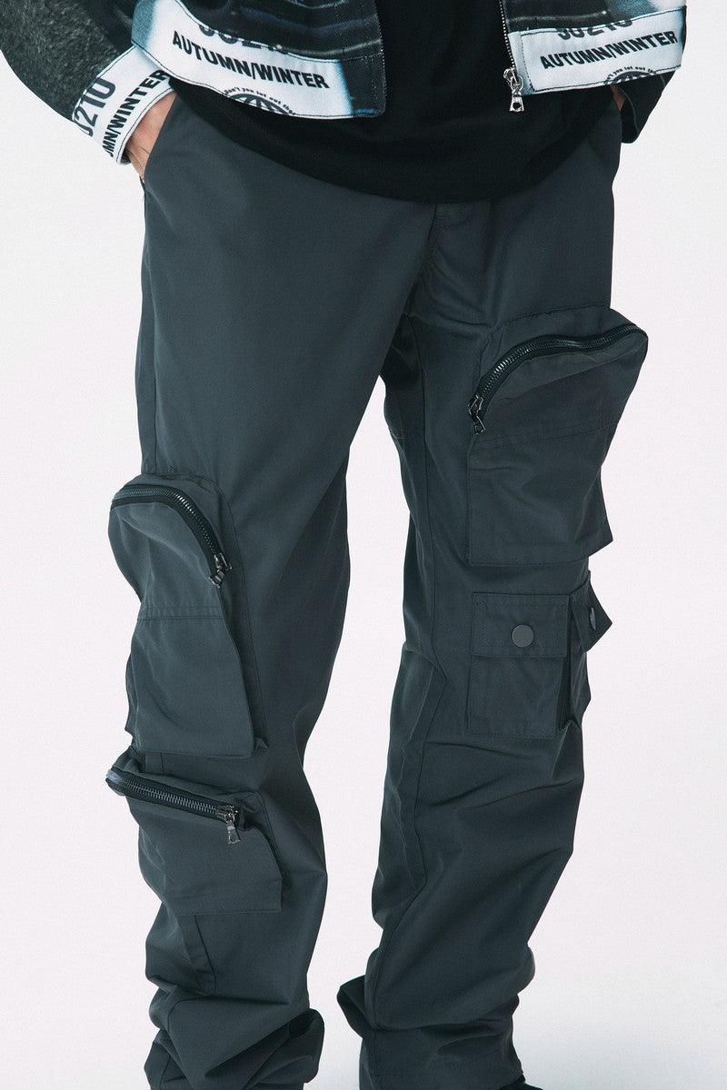 Antidote Multi-Pocket Gray Straight Trousers