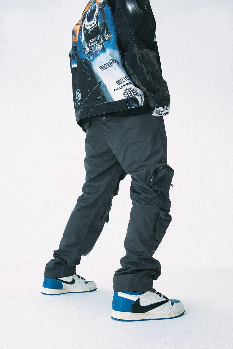 Antidote Multi-Pocket Gray Straight Trousers