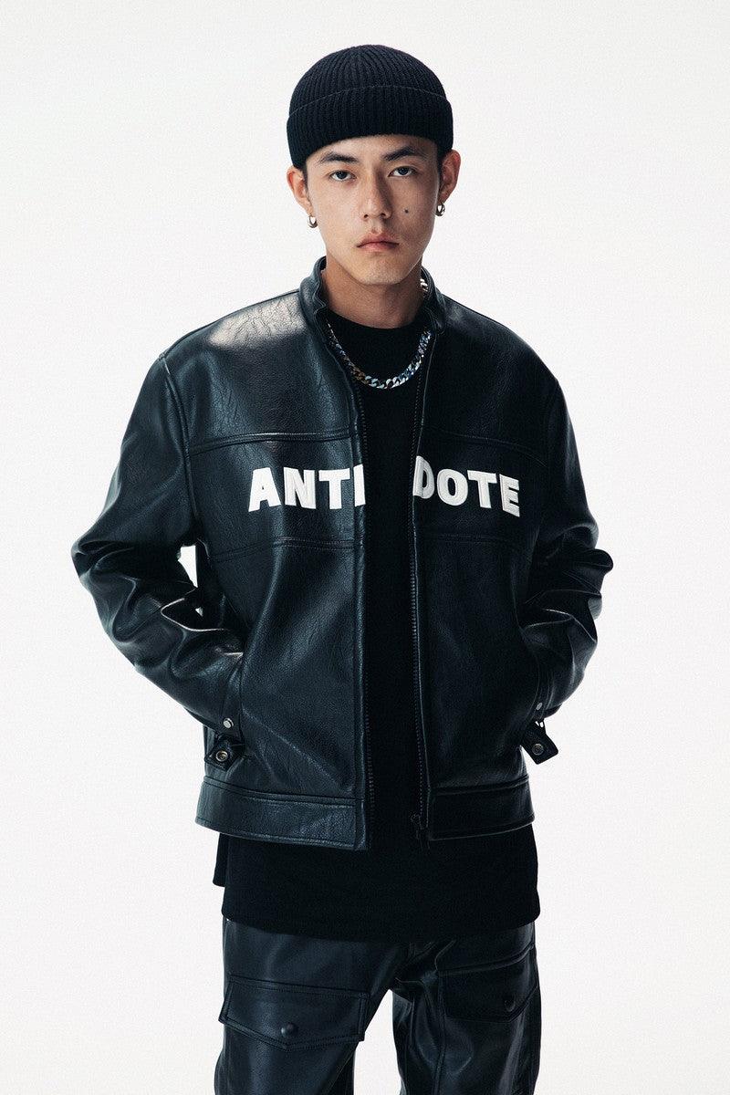 ANT PU Leather Logo Jacket