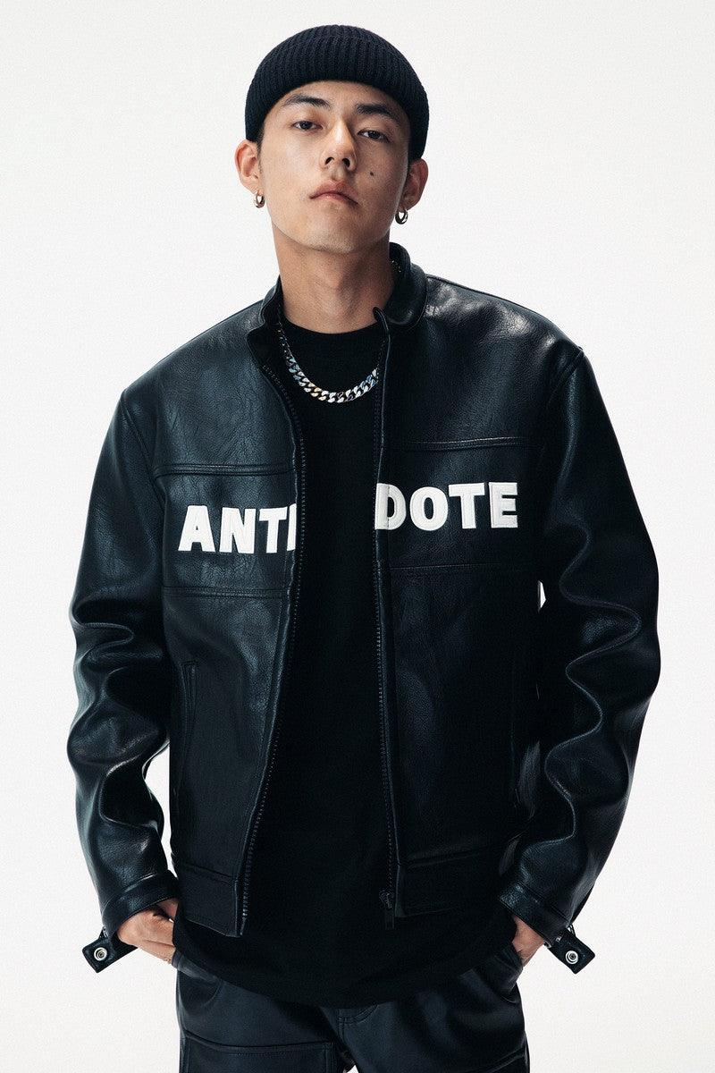 ANT PU Leather Logo Jacket