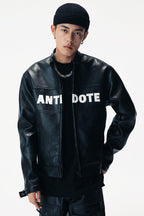 ANT PU Leather Logo Jacket